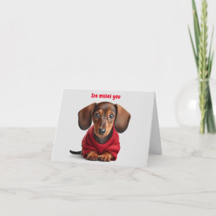 Schattige Dachshund Pup  Kaart
