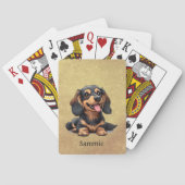 Schattige Dachshund Puppy Dog Custom Deck van Kaar Pokerkaarten (Achterkant)