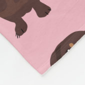 Schattige Dachshund Roze Fleece Deken (Hoek)