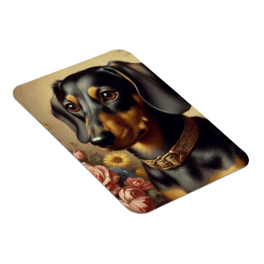 Schattige  Dachshund Schilderen Magneet (Rechterzijde)