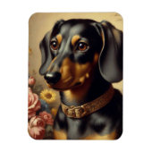 Schattige  Dachshund Schilderen Magneet (Verticaal)