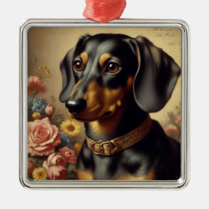Schattige  Dachshund Schilderen Metalen Ornament
