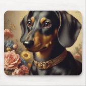 Schattige Dachshund Schilderen Muismat (Voorkant)