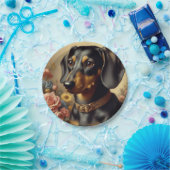 Schattige  Dachshund Schilderen Papieren Bordje (Feest)