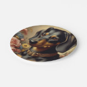Schattige  Dachshund Schilderen Papieren Bordje (Gekanteld)