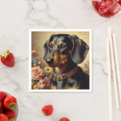 Schattige Dachshund Schilderen Servet (Insitu)