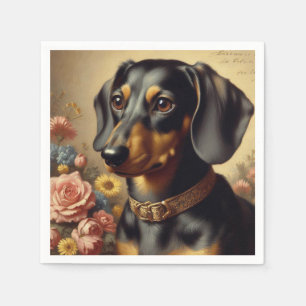 Schattige  Dachshund Schilderen Servet