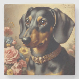 Schattige  Dachshund Schilderen Stenen Onderzetter