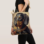 Schattige  Dachshund Schilderen Tote Bag (Dichtbij)