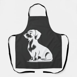 Schattige Dachshund Stijlvolle Kleine Jachthond Schort