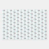 Schattige Dachshund Vrolijk Kerstfeest Inpakpapier Vel (Voorkant 3)