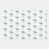 Schattige Dachshund Vrolijk Kerstfeest Inpakpapier Vel (Voorkant)