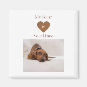 Schattige Dachshund Welkom Hond Liefhebber Thuis C Magneet