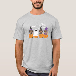 Schattige Dachshunds Halloween Feest T-shirt