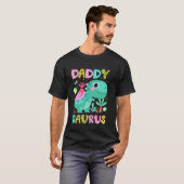 Schattige Daddy Saurus Papa Dinosaurus Verjaardag T-shirt (Voorkant volledig)