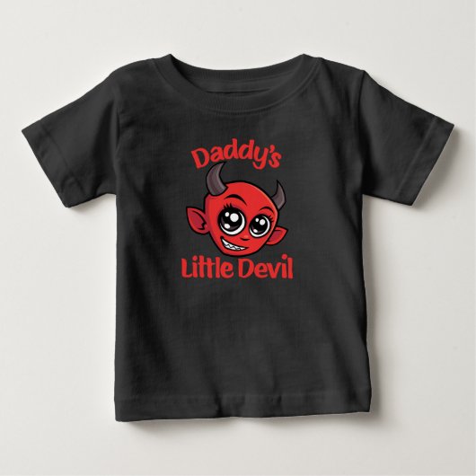 Schattige Daddy's Little Devil Cartoon Design (Voorkant)