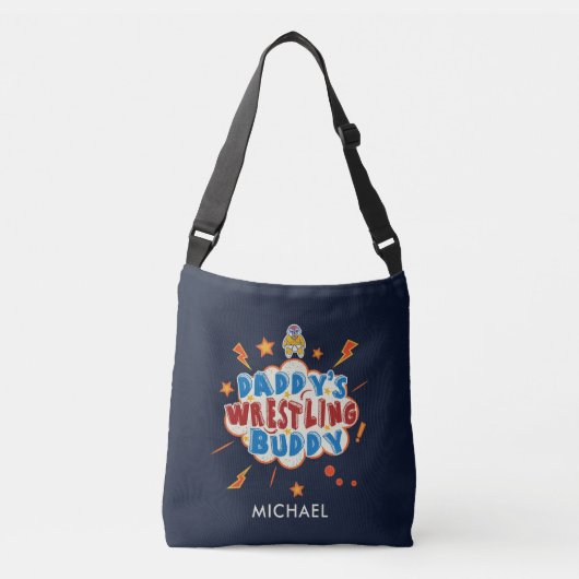 Schattige Daddy's Wrestling Buddy Funny Crossbody Tas (Voorkant)