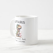 Schattige Daddysaurus Vaderdag Koffiemok (Voorkant links)