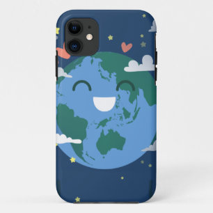schattige Dag van de Aarde iPhone 11 Hoesje