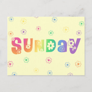 Schattige Dag Van De Week Zondag Briefkaart