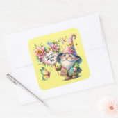 Schattige dagelijks Moederdag gnome Vierkante Sticker (Envelop)