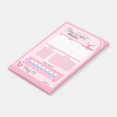 Schattige Dagelijkse Fitness Workout Tracker Plann Post-it® Notes (Schuin)