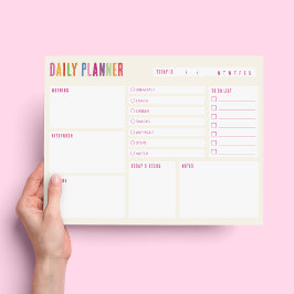 Schattige Dagelijkse Planner Bureaublad Notitieblo Notitieblok