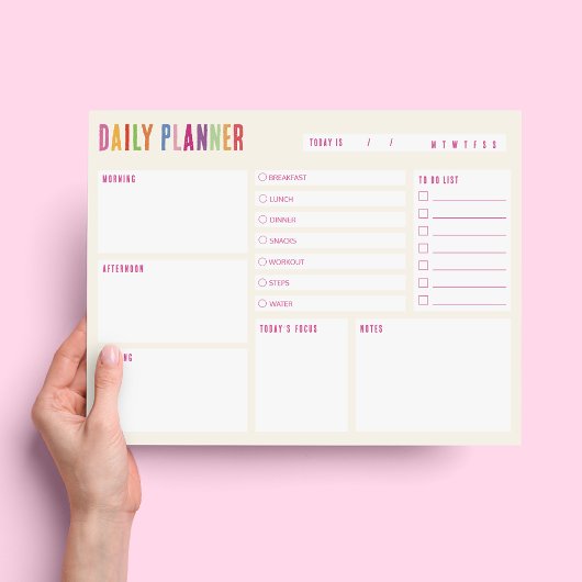 Schattige Dagelijkse Planner Bureaublad Notitieblo Notitieblok