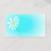 schattige dageraad turquoise en wit, dubbelzijdig visitekaartje (Achterkant)