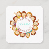 Schattige Dagopvang Babysitting Profiel & Foto Vierkante Visitekaartje (Voorkant)