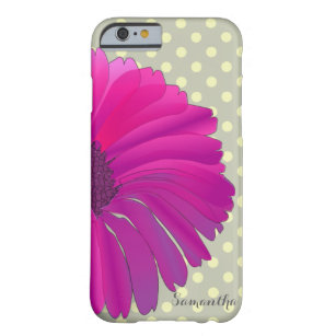 Schattige Daisy,Bloem,Polka Dots -Personalized Barely There iPhone 6 Hoesje
