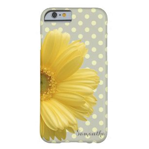 Schattige Daisy,Bloem,Polka Dots -Personalized Barely There iPhone 6 Hoesje