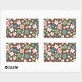 Schattige Daisy bloemmotief Rechthoekige Sticker (Vel)