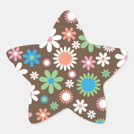 Schattige Daisy bloemmotief Ster Sticker