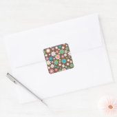 Schattige Daisy bloemmotief Vierkante Sticker (Envelop)