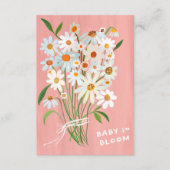 Schattige Daisy Boeket Handbeschilderd Custom Baby Informatiekaartje (Voorkant)