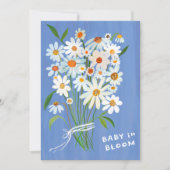 Schattige Daisy Boeket Handbeschilderd Custom Baby Kaart (Voorkant)