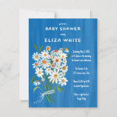 Schattige Daisy Boeket Handbeschilderd Custom Baby Kaart (Achterkant)