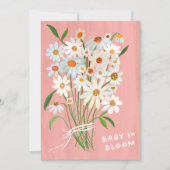 Schattige Daisy Boeket Handbeschilderd Custom Baby Kaart (Voorkant)