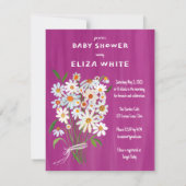 Schattige Daisy Boeket Handbeschilderd Custom Baby Kaart (Achterkant)