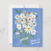 Schattige Daisy Boeket Handbeschilderd Custom Baby Kaart (Voorkant)