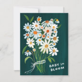 Schattige Daisy Boeket Handbeschilderd Custom Baby Kaart (Voorkant)