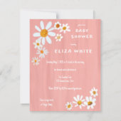 Schattige Daisy Boeket Handbeschilderd Custom Baby Kaart (Achterkant)