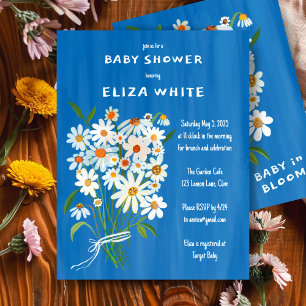 Schattige Daisy Boeket Handbeschilderd Custom Baby Kaart