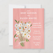 Schattige Daisy Boeket Handbeschilderd Custom Baby Kaart (Achterkant)