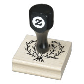 Schattige Daisy Floral CUSTOM Uw eigen tekst toevo Rubberstempel (Stempel)