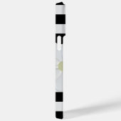 Schattige Daisy Floral Zwart-wit Strepen Case-Mate iPhone Case (Achterkant / Rechts)