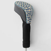 Schattige Daisy Flower Botanical patroon op verloo Golfheadcover (Schuin)
