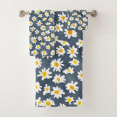 Schattige Daisy Flower Botanical patroonschool mei Bad Handdoek (Insitu)