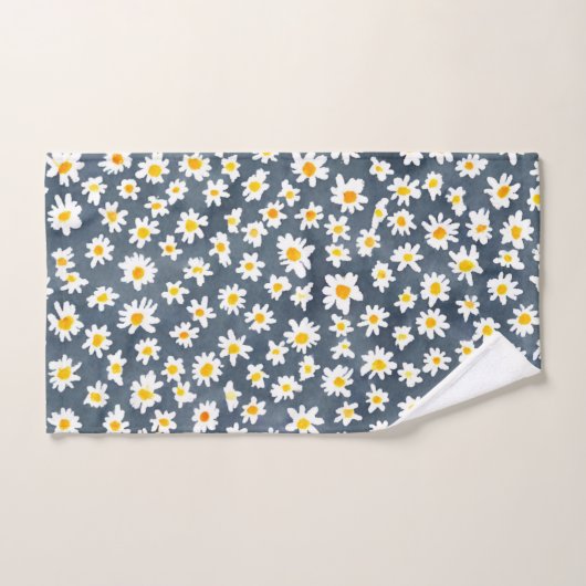 Schattige Daisy Flower Botanical patroonschool mei Bad Handdoek (Handdoek)